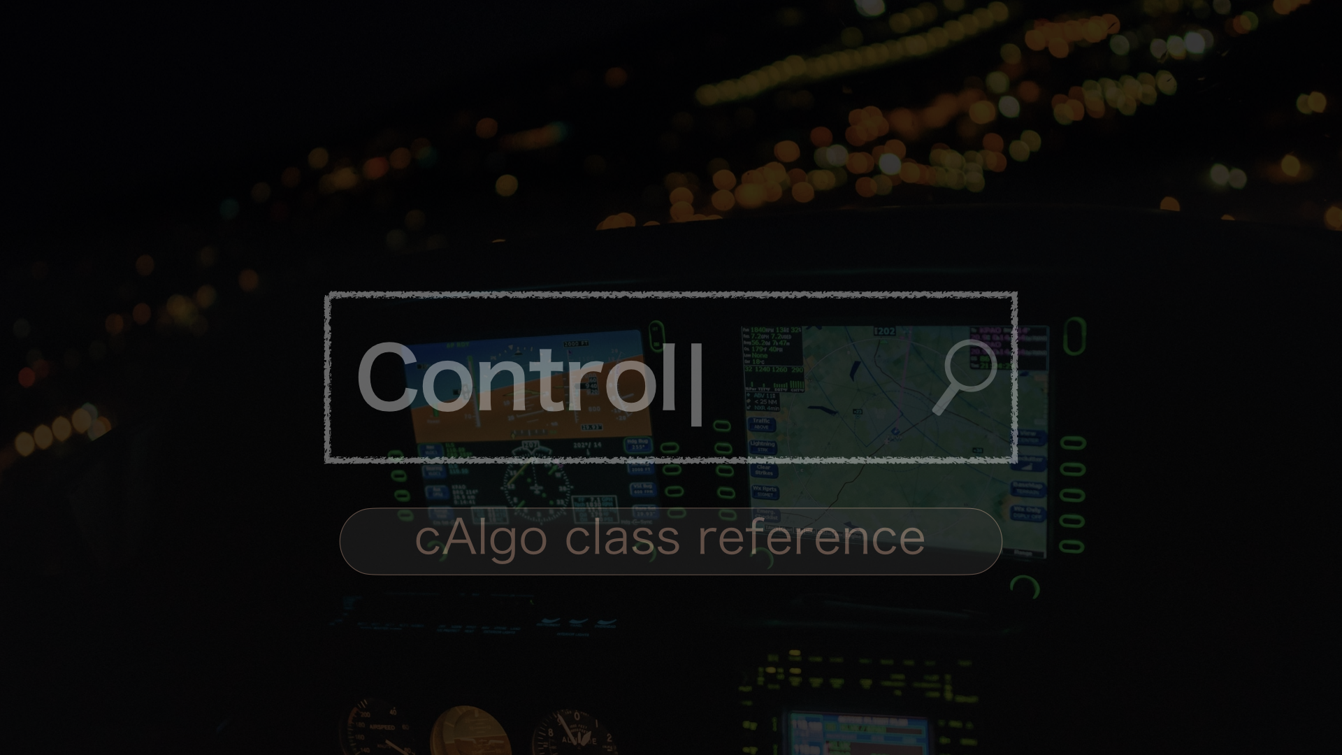 Control【cAlgo API】